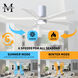 Atlas Irene-5HLK 42 inch Gloss White with Matte White Blades Flush Mount Paddle Fan
